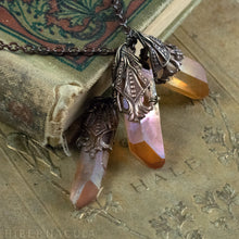 Load image into Gallery viewer, Fire Quartz -- Crystal & Filigree Pendant | Hibernacula