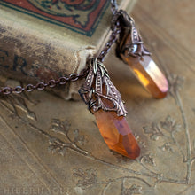 Load image into Gallery viewer, Fire Quartz -- Crystal & Filigree Pendant | Hibernacula