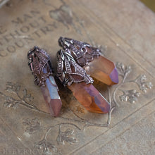 Load image into Gallery viewer, Fire Quartz -- Crystal & Filigree Pendant | Hibernacula