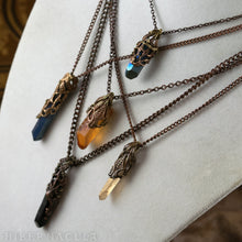 Load image into Gallery viewer, Raven Quartz -- Crystal & Filigree Pendant | Hibernacula