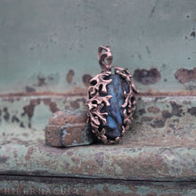 Загрузить изображение в средство просмотра галереи, Wild Blue -- Raw Druzy Labradorite & Silver Pendant | Hibernacula