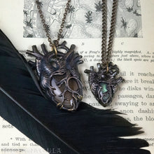 Load image into Gallery viewer, Caramel Heart -- Banded Carnelian Agate Anatomical Pendant | Hibernacula