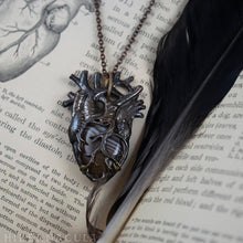 Load image into Gallery viewer, Caramel Heart -- Banded Carnelian Agate Anatomical Pendant | Hibernacula