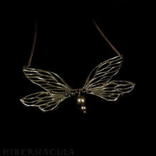 Load image into Gallery viewer, Faerie Wing Necklace -- In Bronze or Silver | Hibernacula