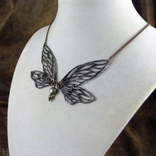 Load image into Gallery viewer, Faerie Wing Necklace -- In Bronze or Silver | Hibernacula