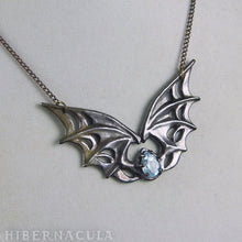 Load image into Gallery viewer, Nocturnal -- Winged Necklace in Bronze or Silver | Hibernacula