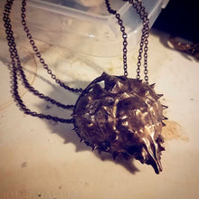 Загрузить изображение в средство просмотра галереи, Armor -- Spider Crab Shell Pendant or Necklace in Bronze or Silver | Hibernacula