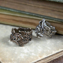 Load image into Gallery viewer, Wise Oak -- Leaf Wrap Ring in Bronze or Silver | Hibernacula