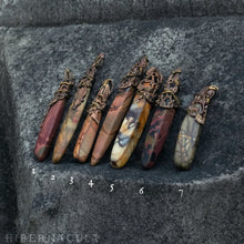 Load image into Gallery viewer, Jasper Wand -- Picture Jasper & Filigree Pendant | Hibernacula