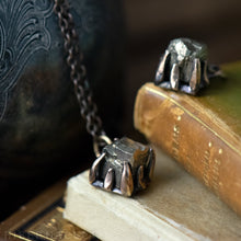 Load image into Gallery viewer, Tiny Pyrite Cube -- Cubic Pyrite Crystal set in Bronze or Silver | Hibernacula