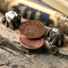 Load image into Gallery viewer, Tiny Pyrite Cube -- Cubic Pyrite Crystal set in Bronze or Silver | Hibernacula