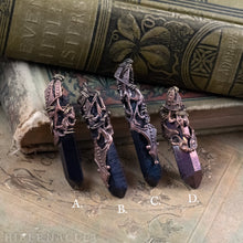 Load image into Gallery viewer, Raven Quartz -- Crystal & Filigree Pendant | Hibernacula