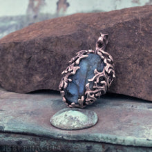 Загрузить изображение в средство просмотра галереи, Wild Blue -- Raw Druzy Labradorite & Silver Pendant | Hibernacula