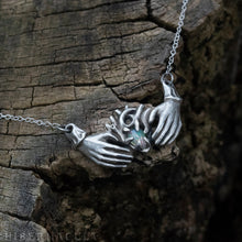 Load image into Gallery viewer, Claddagh Necklace -- Traditional Celtic Friendship Talisman in Bronze or Silver | Hibernacula