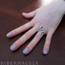 Load image into Gallery viewer, Eldritch Spiral -- Tentacle Wrap Ring In Bronze or Silver | Hibernacula
