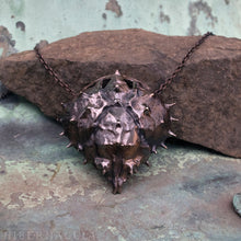 Загрузить изображение в средство просмотра галереи, Armor -- Spider Crab Shell Pendant or Necklace in Bronze or Silver | Hibernacula