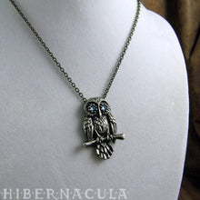 Load image into Gallery viewer, Spirit Owl -- Wise Totem Pendant in Silver | Hibernacula