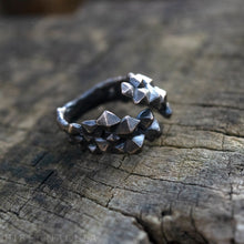 Load image into Gallery viewer, Octohedron -- Wrap Ring In Bronze or Silver | Hibernacula