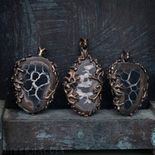 Загрузить изображение в средство просмотра галереи, Septarian Egg -- Septarian Nodule Amulet in Bronze | Hibernacula