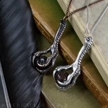 Load image into Gallery viewer, Witch's Talon -- Garnet with Bronze or Silver Talon | Hibernacula