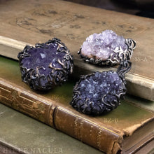 Load image into Gallery viewer, Amethyst Nest -- Amethyst Geode in Bronze or Silver | Hibernacula