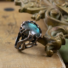 Load image into Gallery viewer, Enchanted Forest -- Labradorite Wrap Ring in Bronze or Silver | Hibernacula