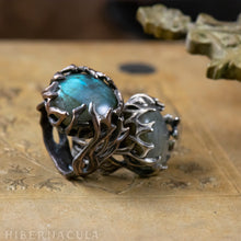Load image into Gallery viewer, Enchanted Forest -- Labradorite Wrap Ring in Bronze or Silver | Hibernacula