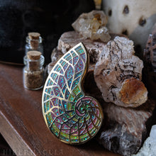 Load image into Gallery viewer, Rainbow Sacred Spiral Pin | Hibernacula