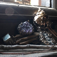 Load image into Gallery viewer, Amethyst Nest -- Amethyst Geode in Bronze or Silver | Hibernacula