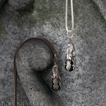 Load image into Gallery viewer, Blackfell Pendulum -- Jet Pendant in Bronze or Silver | Hibernacula