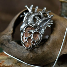 Load image into Gallery viewer, Heart of the Ocean -- Fossil Coral in Bronze or Silver | Hibernacula