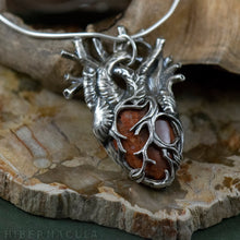 Load image into Gallery viewer, Heart of the Ocean -- Fossil Coral in Bronze or Silver | Hibernacula