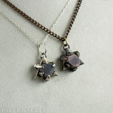 Load image into Gallery viewer, Fortress Amulet  -- Corundum Ruby / Sapphire in Bronze or Silver | Hibernacula