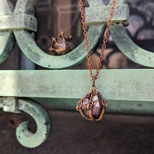 Load image into Gallery viewer, Amethyst Cradle Amulet -- Pendant In Bronze | Hibernacula