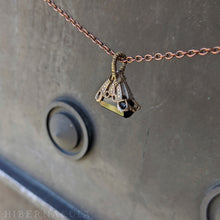 Load image into Gallery viewer, Tourmaline Triangle -- Black Crystal & Filigree Pendant | Hibernacula