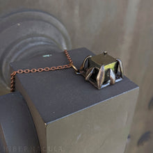 Load image into Gallery viewer, Pyrite Cube -- Cubic Crystal set in Bronze or Silver | Hibernacula