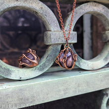 Load image into Gallery viewer, Amethyst Cradle Amulet -- Pendant In Bronze | Hibernacula
