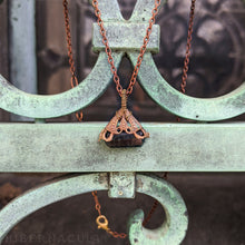 Load image into Gallery viewer, Tourmaline Triangle -- Black Crystal & Filigree Pendant | Hibernacula