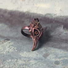 Загрузить изображение в средство просмотра галереи, Firebird -- Bird Skull Ring in Bronze or Silver | Hibernacula