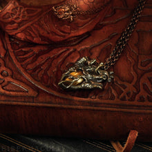 Load image into Gallery viewer, Heart of the Beast -- Tiger's Eye Miniature Anatomical Pendant | Hibernacula