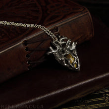 Load image into Gallery viewer, Heart of the Beast -- Tiger's Eye Miniature Anatomical Pendant | Hibernacula