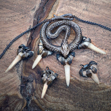Load image into Gallery viewer, The Serpent's Circle -- Pendant in Sterling Silver or Bronze | Hibernacula
