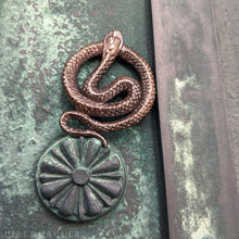 Load image into Gallery viewer, The Serpent&#39;s Circle -- Pendant in Sterling Silver or Bronze | Hibernacula
