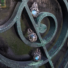 Загрузить изображение в средство просмотра галереи, Raindrop Amulet --  Labradorite in Bronze or Sterling Silver | Hibernacula