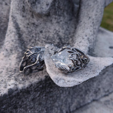 Load image into Gallery viewer, Apophyllite Pyramid -- Adjustable Spiral Ring in Bronze or Silver | Hibernacula