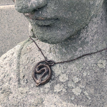 Load image into Gallery viewer, The Serpent&#39;s Circle -- Pendant in Sterling Silver or Bronze | Hibernacula
