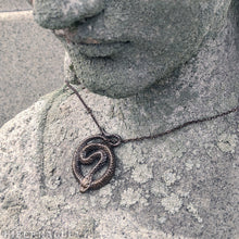 Load image into Gallery viewer, The Serpent's Circle -- Pendant in Sterling Silver or Bronze | Hibernacula
