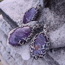 Load image into Gallery viewer, Purple Charoite Amulet -- Sterling Silver | Hibernacula
