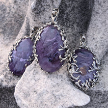 Load image into Gallery viewer, Purple Charoite Amulet -- Sterling Silver | Hibernacula