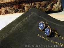 Load image into Gallery viewer, Eternity Pentagram -- Brass Cufflinks | Hibernacula